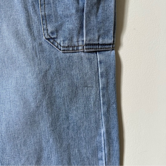 The Frakie Shop Kai Cargo Denim Pants Jeans In Worn Wash Size M - Picture 10 of 11